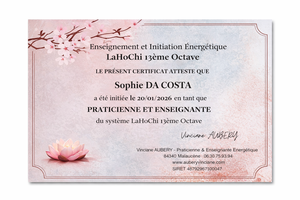 Certificat LaHoChi 13ème Octave