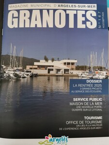 Parution sur le magazine municipale granotes d'Argel&egrave;s-sur-Mer